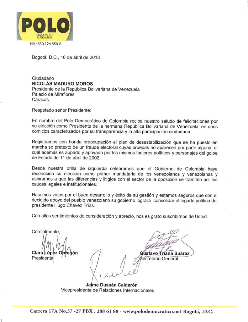Carta Presidente Maduro (1)